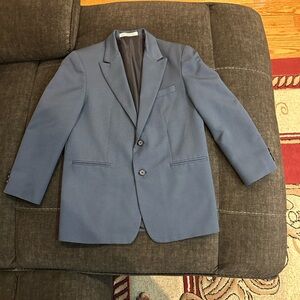 Perry Ellis Portfolio Boys Blue Blazer Like New Size 16 HUSKLY CARE OVER